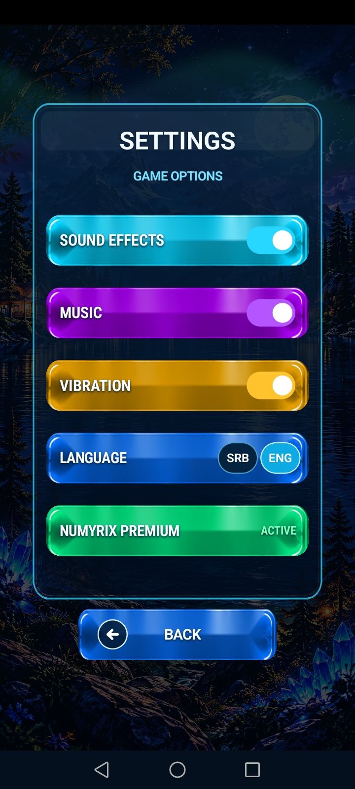 NUMYRIX settings