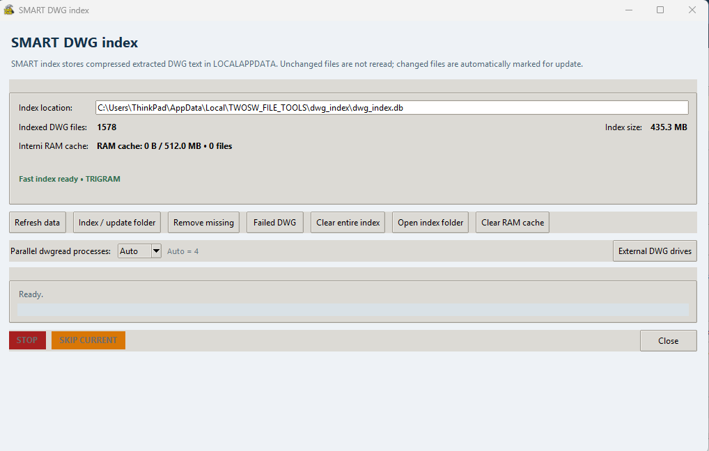 TWOSW FILE TOOLS SMART DWG INDEX